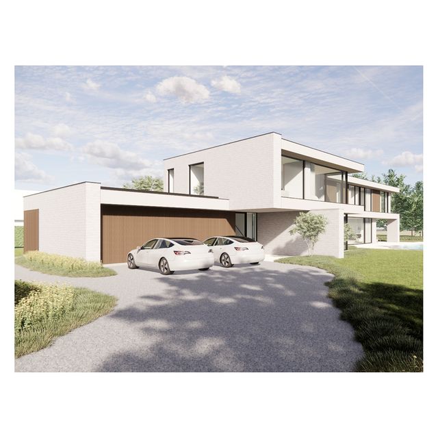 PROJECT - Villa HABA

De woning werd zo ontworpen dat er een maximaal zicht wordt gerealiseerd op de groene omgeving. De garage en oprit zijn visueel afgescheiden van het zicht op de omgeving door een muur die het uitkragende volume op verdieping ondersteunt.

De combinatie van een lichte gevelsteen met betonlook luifels en accenten in gevel geven de woning een warme uitstraling.

Architecture and interior design by CH-Architecten
Rendering by CH-Architecten #charchitecten

#belgianarchitecture #warmmaterials #archilovers #belgischearchitectuur #archdaily #villa #casa #highendafwerking #betonlook #betonlook #concretedesign #woodendetails #belgischearchitectuur #villa #highendafwerking #totaalconcepten #highendarchitecture #totaalconceptzonderzorgen #house #natuurlijklichtinval #warmminimalism #itsallinthedetails #zwembad #brickarchitecture #baksteenarchitectuur #pooldesign