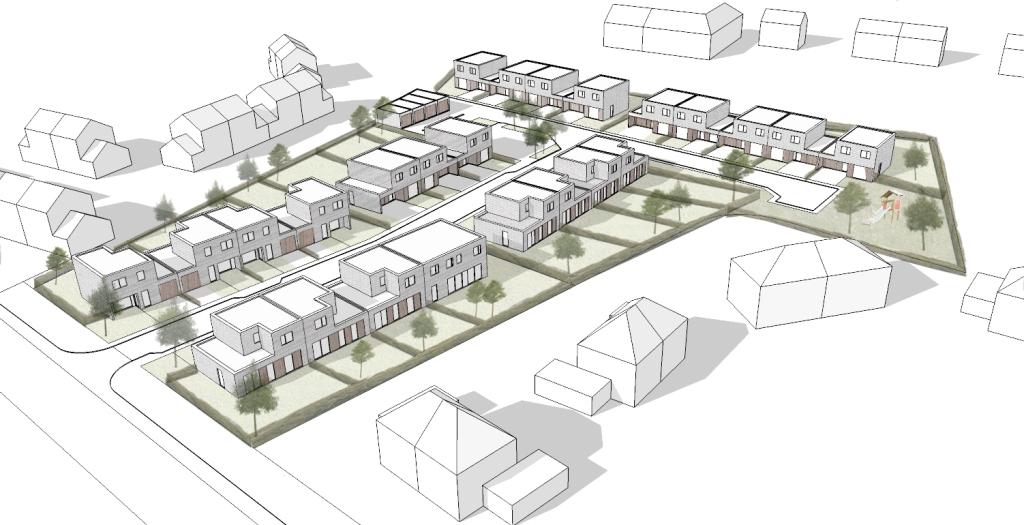 Project 'Akkerstraat Waarschoot - bouwen van 24 sociale woningen' - CH laureaat 